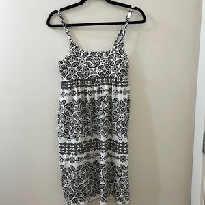Vintage Roxy Black and White Floral Dress, Size M
